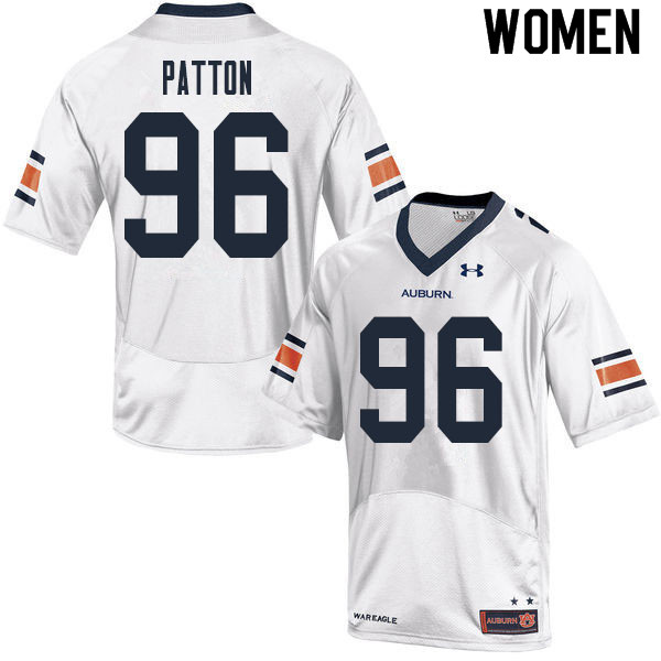 Auburn Tigers Women's Ben Patton #96 White Under Armour Stitched College 2020 NCAA Authentic Football Jersey CUJ2874AW